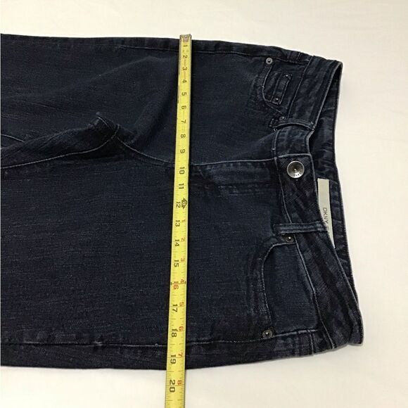 DKNY Denim Jeans High Waist Straight Leg Dark Wash Jeans Size 14 - Picture 14 of 16